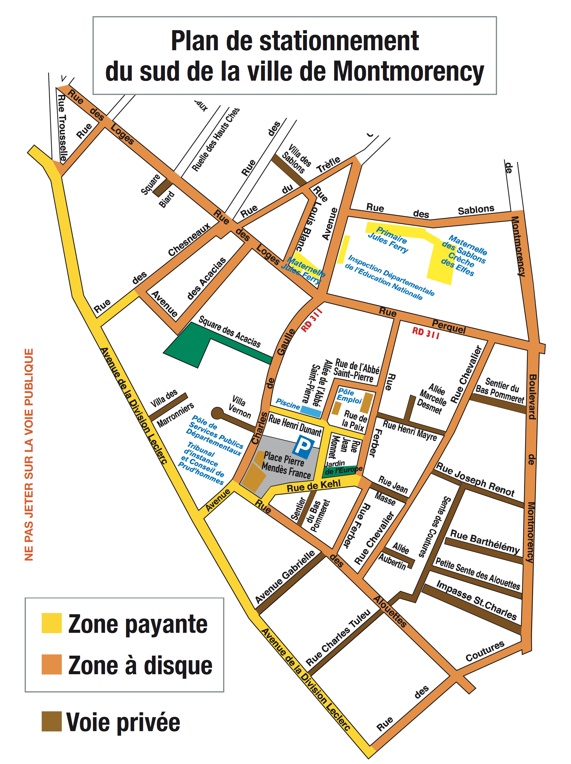 Stationnement zone sud