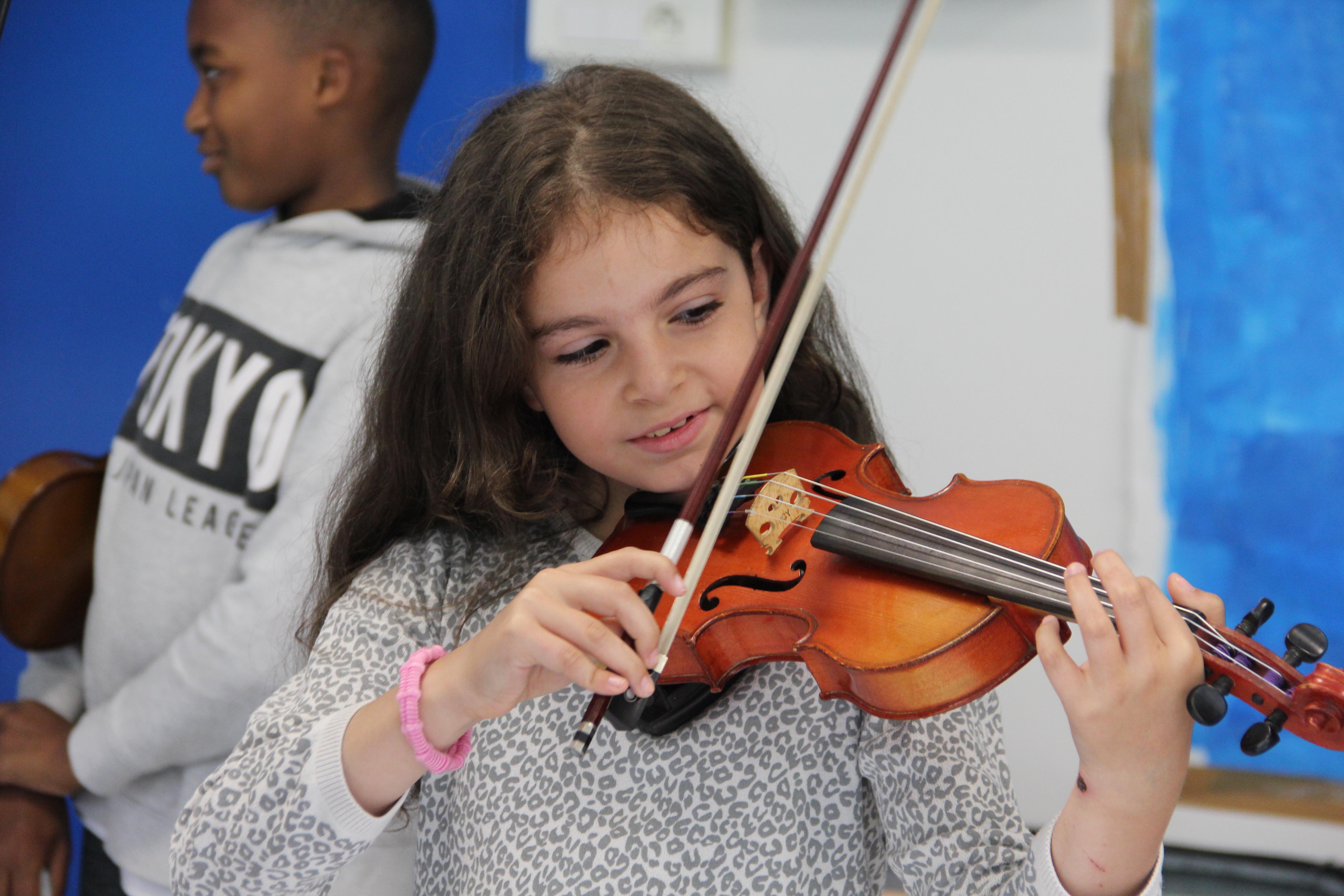 Classe orchestre à l'école La Fontaine