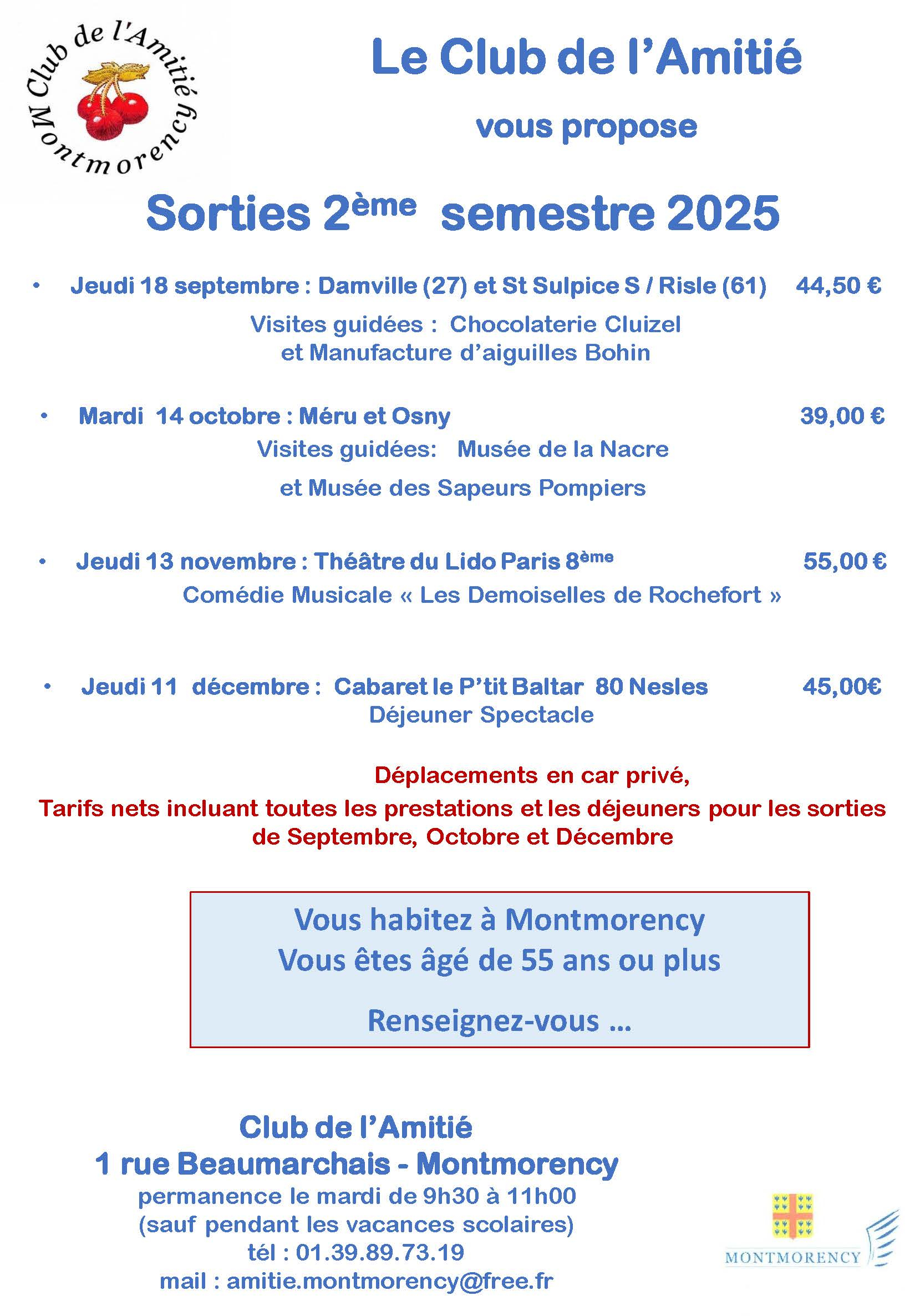 Flyer club amitié 2e semestre 2025