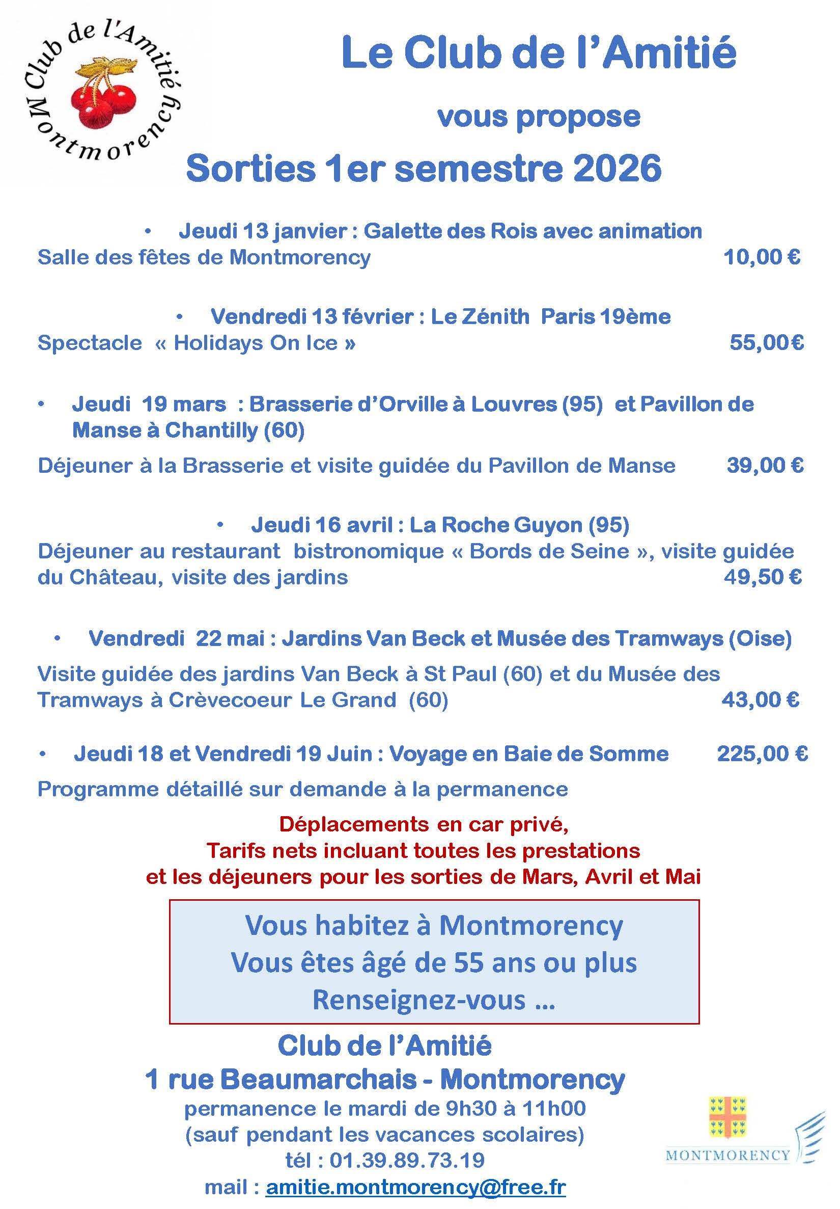 Club amitié 1e semestre 2026