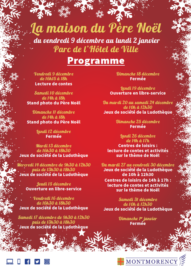 Programme Maison du Père Noël