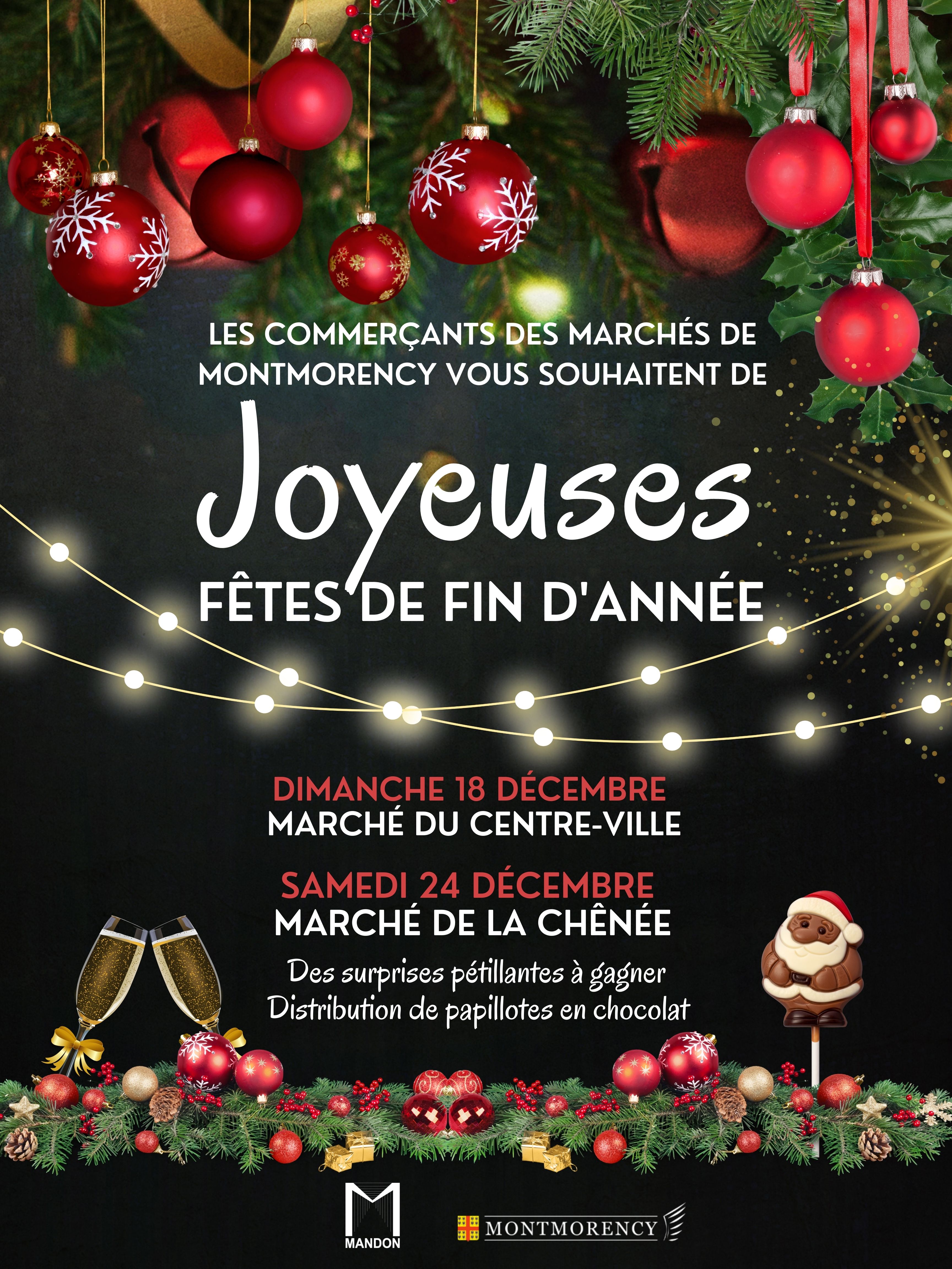 affiche animations noël marchés