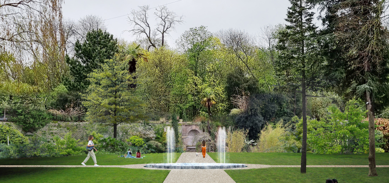 Parc du Château de Dino - Projection