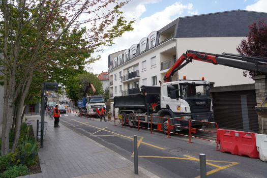 Avenue Charles de Gaulle en travaux à Montmorency