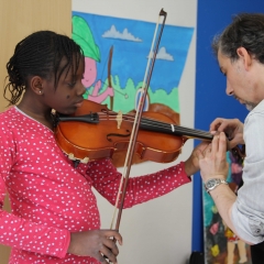 Classe orchestre à l'école La Fontaine