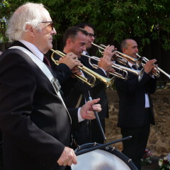 Musiciens lors de la commémoration de la Libération des 3 communes - 2022