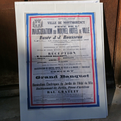 Affiche de l'inauguration de l'Hôtel de ville au XXe siècle