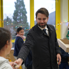 Distribution des chocolats