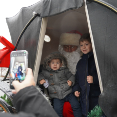 Tour du Père Noël en calèche