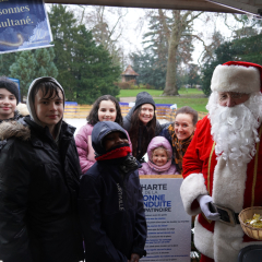 Tour du Père Noël en calèche