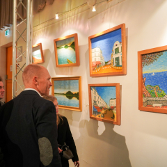 Vernissage de l'exposition de Leopold Plowiecki