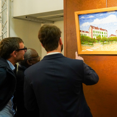 Vernissage de l'exposition de Leopold Plowiecki