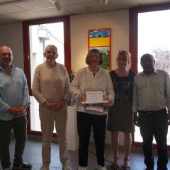 Clôture de l'exposition des artistes locaux 2026 - 2e prix de la Ville : Patricia SCHERRER pour son œuvre intitulée "Soleil hivernal à Royaumont"