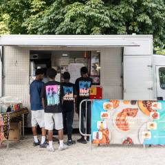 Fête de la musique dans le parc de l'Hôtel de Ville
