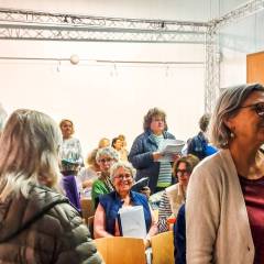 Une séance de répétitions de la chorale le Chœur en bandoulière - Photo de groupe