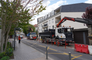 Avenue Charles de Gaulle en travaux à Montmorency