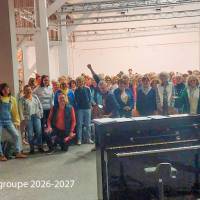 Photo d'une répétition du Chœur en bandoulière