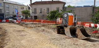 Travaux place des Cerisiers à Montmorency