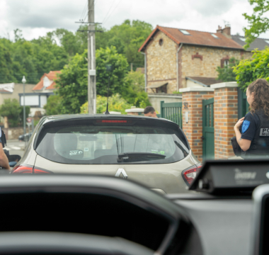 Police municipale de Montmorency en intervention